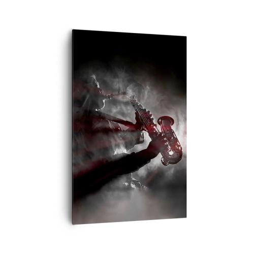 Canvastavla - Bild på duk - I jazzens ångor - 80x120 cm