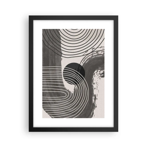 Affisch i svart ram - Ovalen vinner - 30x40 cm