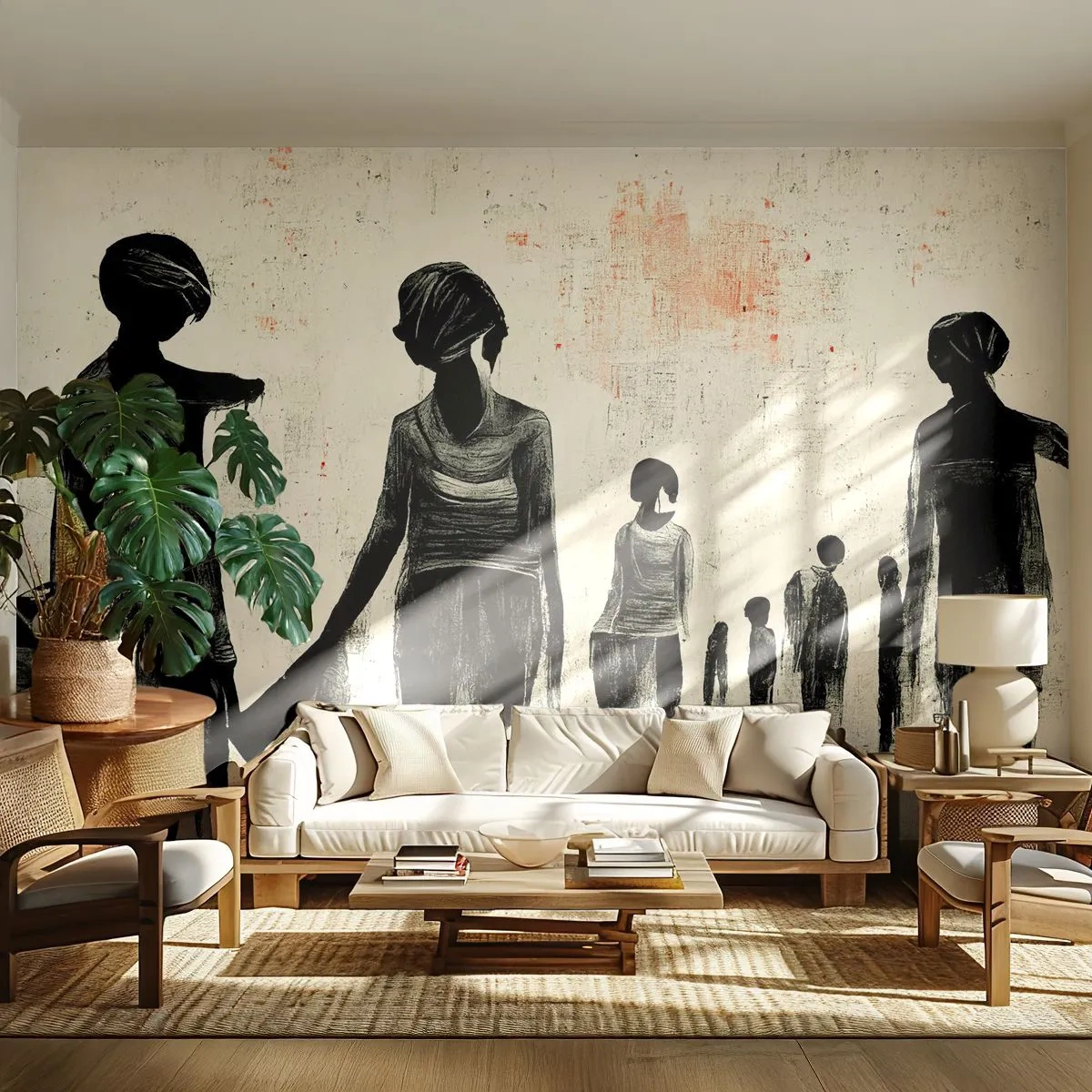 Fototapet Premium Canvas - Mot ensamhet - Kvinnor, Arbete, Bit - 350x256 cm