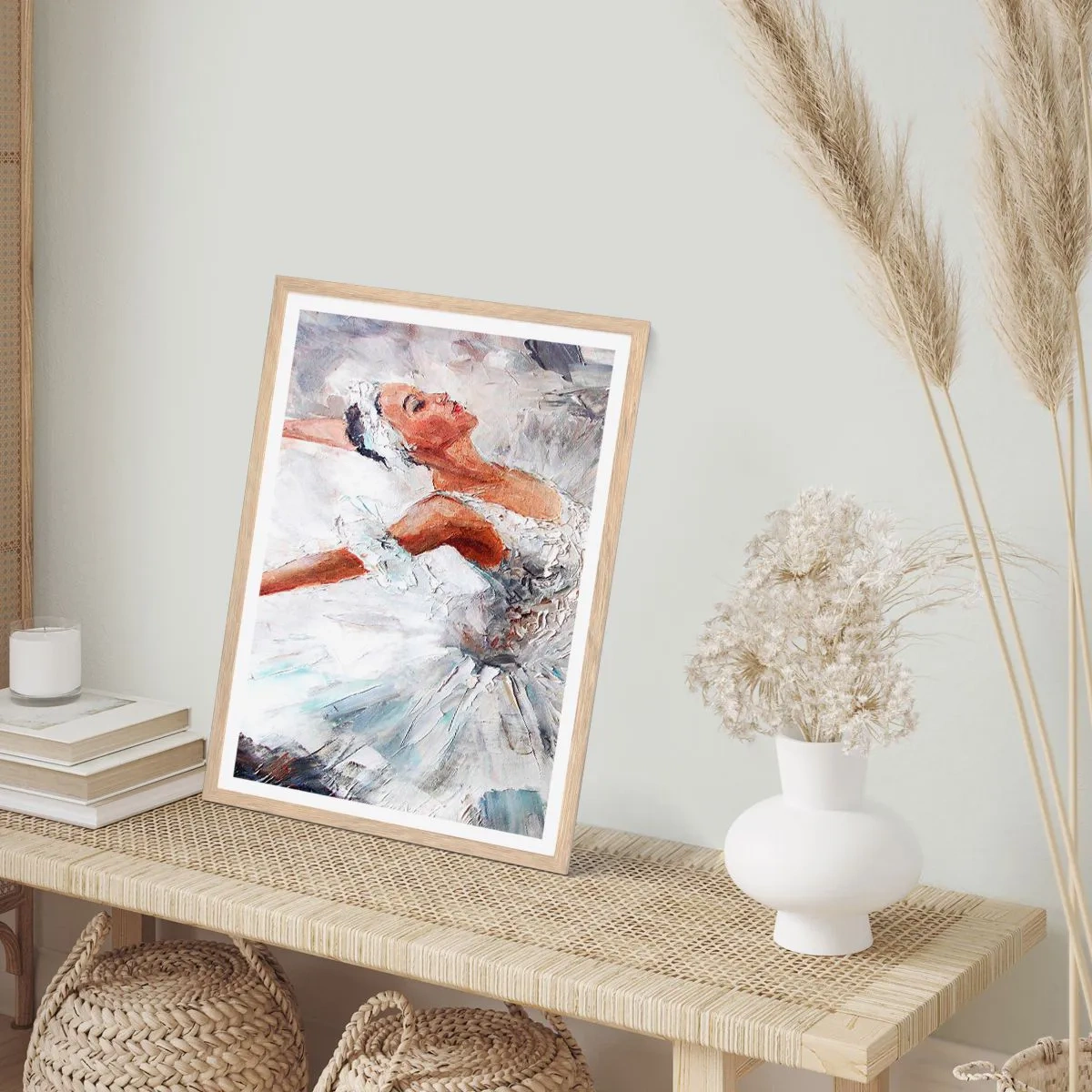 Affisch i ram av ljusek - Fin och lätt som tyll - 50x70 cm