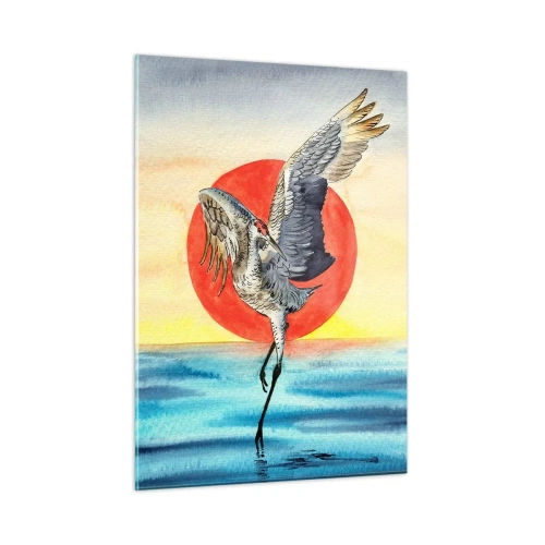 Glastavla - Bild på glas - Dags att gå tillbaka - 50x70 cm