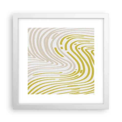 Affisch i vit ram - Komposition med en mjuk böjning - 30x30 cm