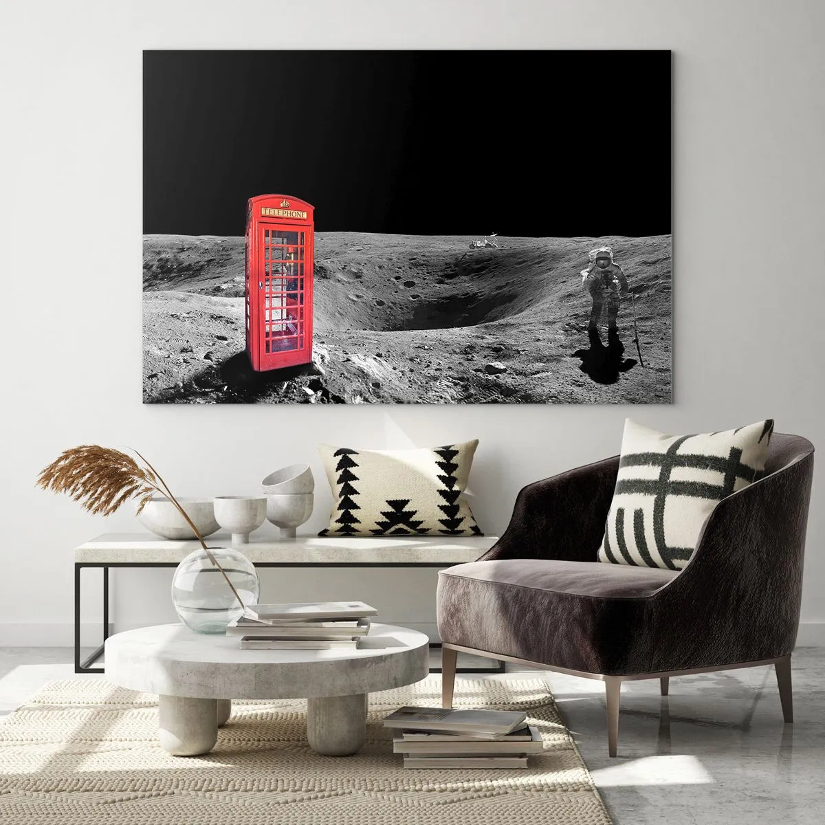 Glastavla - Bild på glas - Rymdskämt - 100x70 cm