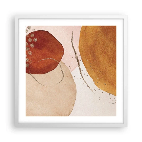 Affisch i vit ram - Rundhet och rörelse - 50x50 cm