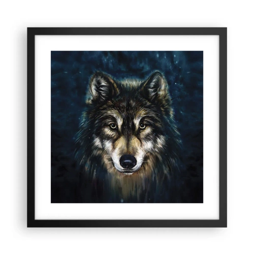 Affisch i svart ram - Alfa? Och omega - 40x40 cm