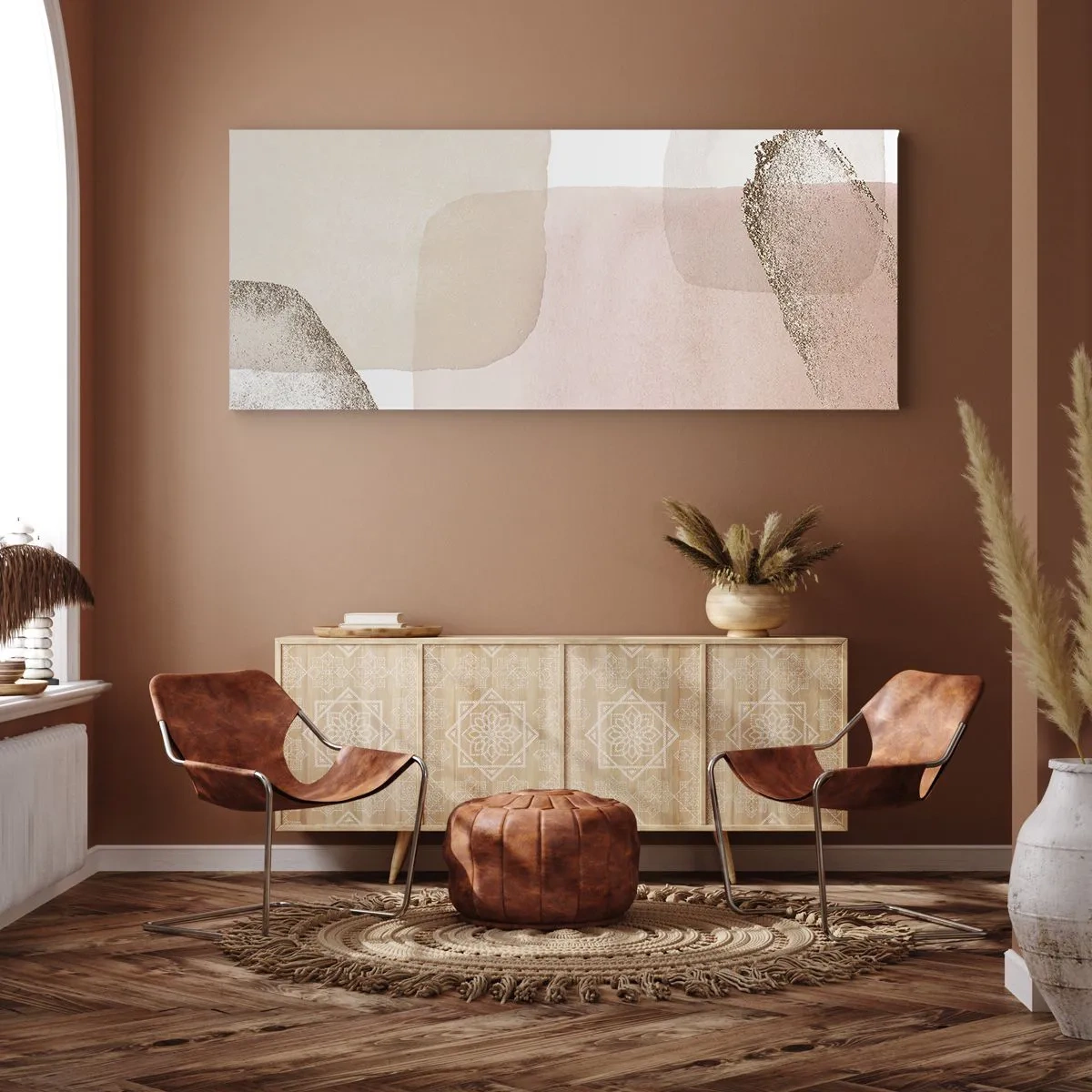 Canvastavla - Bild på duk - Titta genom färgen - 100x40 cm