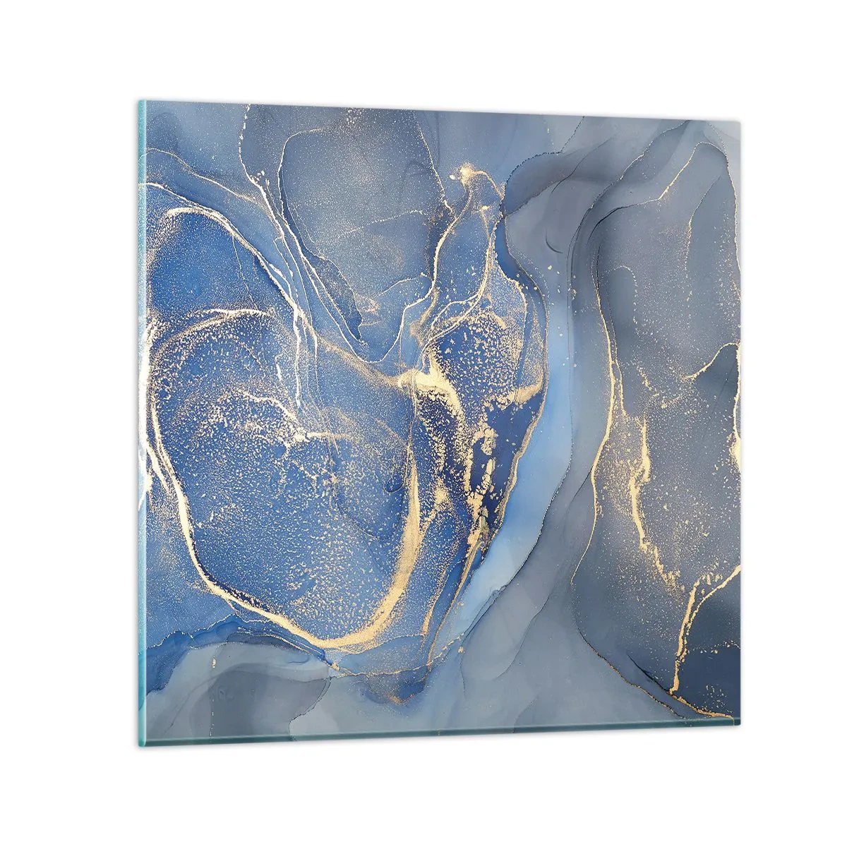 Glastavla - Bild på glas - Gulddamm - 40x40 cm