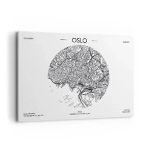 Canvastavla - Bild på duk - Oslos anatomi - 100x70 cm