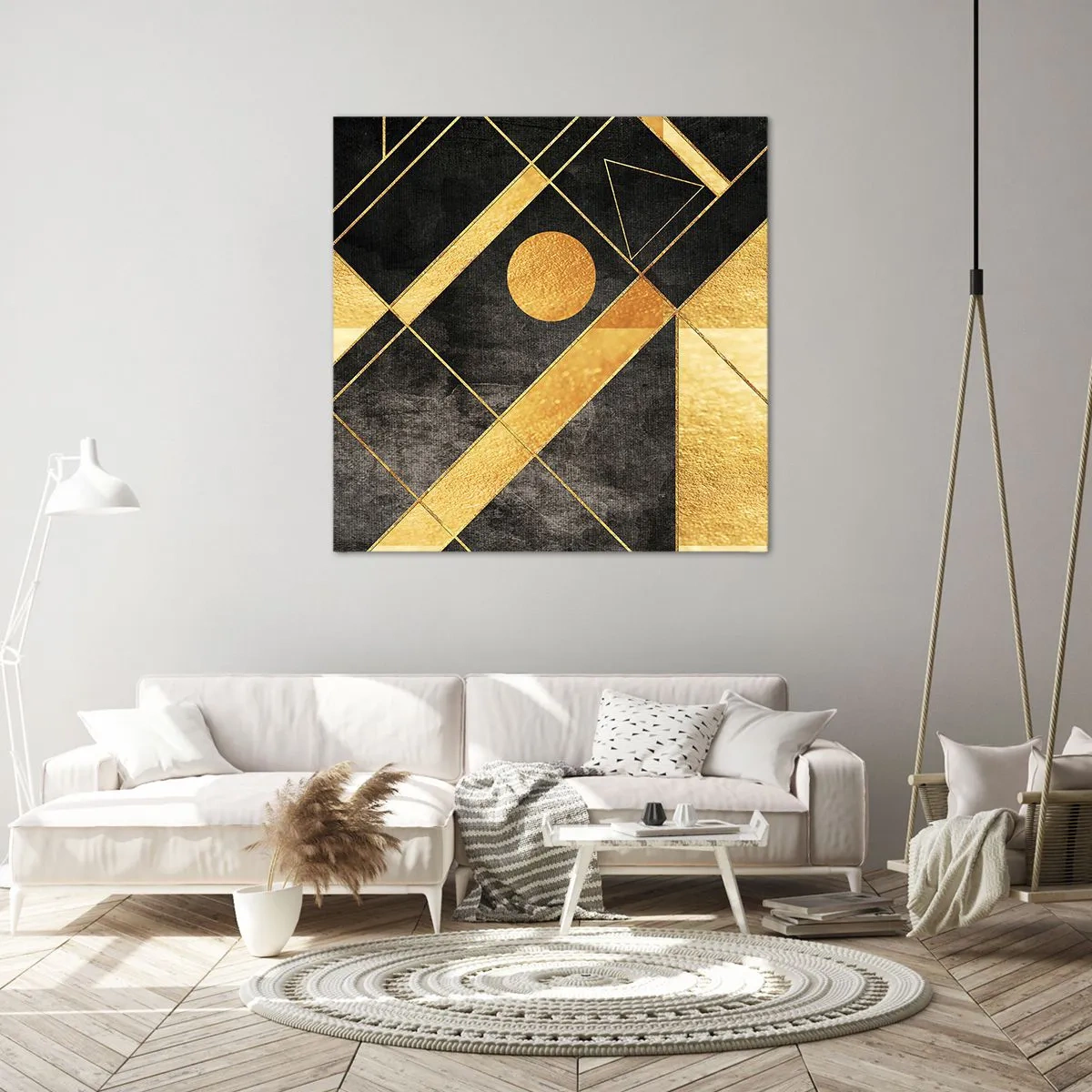 Canvastavla - Bild på duk - Öknens sol - 40x40 cm