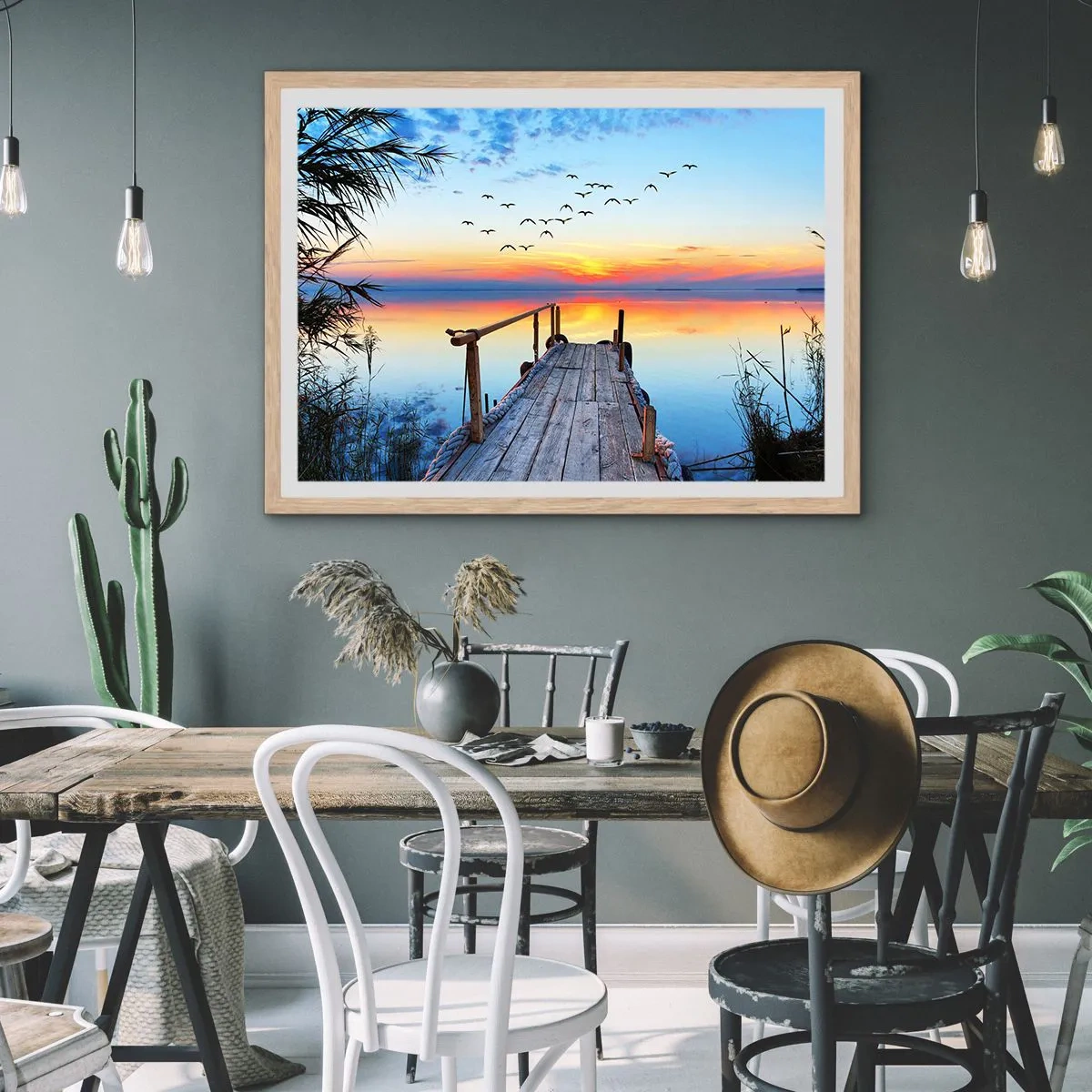 Affisch i ram av ljusek - Dags att vända hem... - 40x30 cm