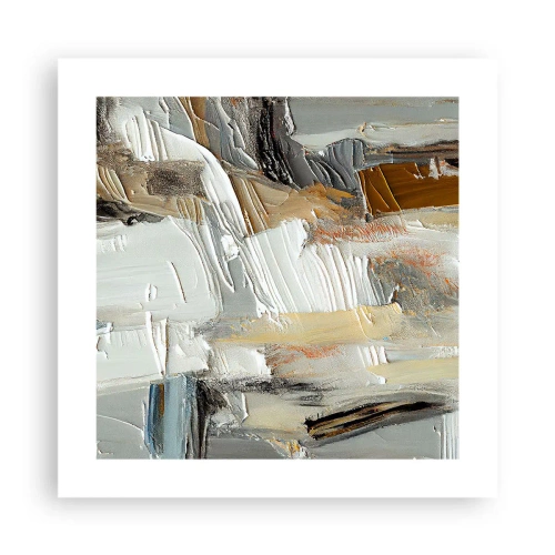 Affisch - Färgstarka lager på lager - 40x40 cm