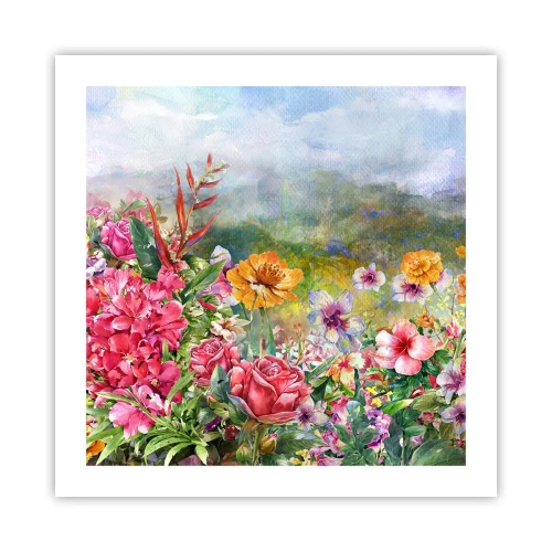 Affisch - En trädgård som blivit galen - 50x50 cm