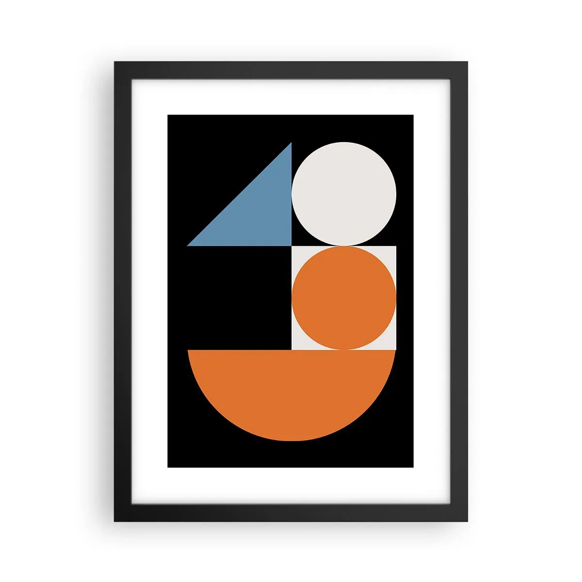 Affisch i svart ram - Geometriska figurer - 30x40 cm