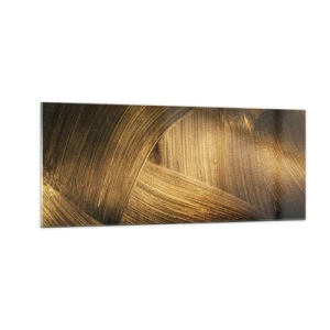 Glastavla - Bild på glas - I gyllene labyrint - 100x40 cm