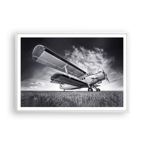 Affisch i vit ram - Bevingad vandrare - 100x70 cm