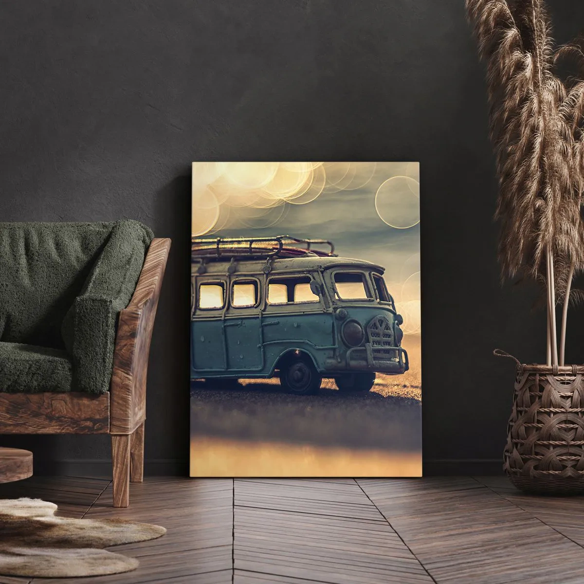 Canvastavla - Bild på duk - Slut på smågudarna: pengar och arbete  - 50x70 cm
