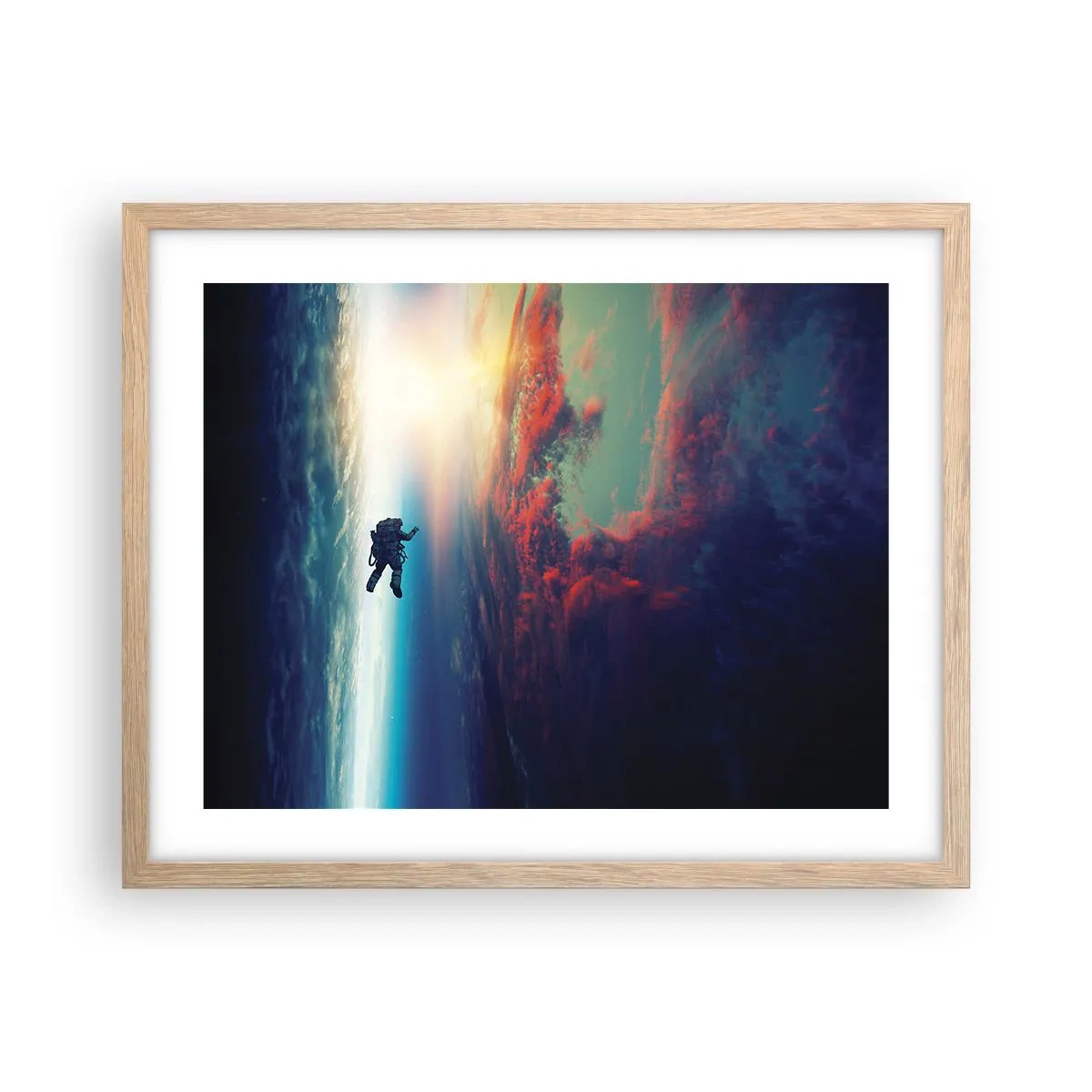 Affisch i ram av ljusek - Stå emot universumet - 50x40 cm