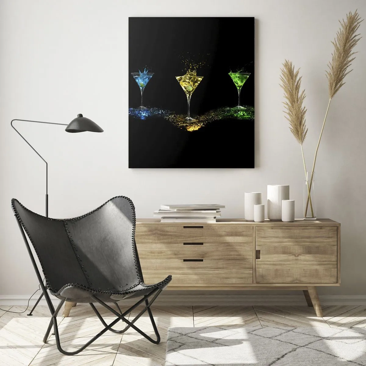 Glastavla - Bild på glas - Glädjens färger i kristallglaset - 50x70 cm