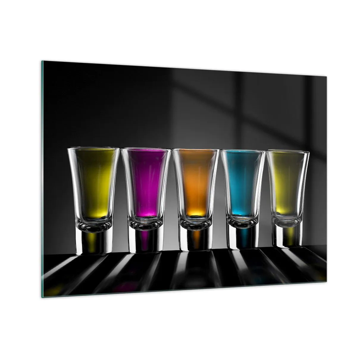 Glastavla - Bild på glas - Glädjen färger - 100x70 cm