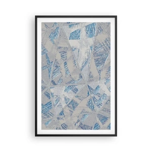 Affisch i svart ram - I en gråblå labyrint - 61x91 cm
