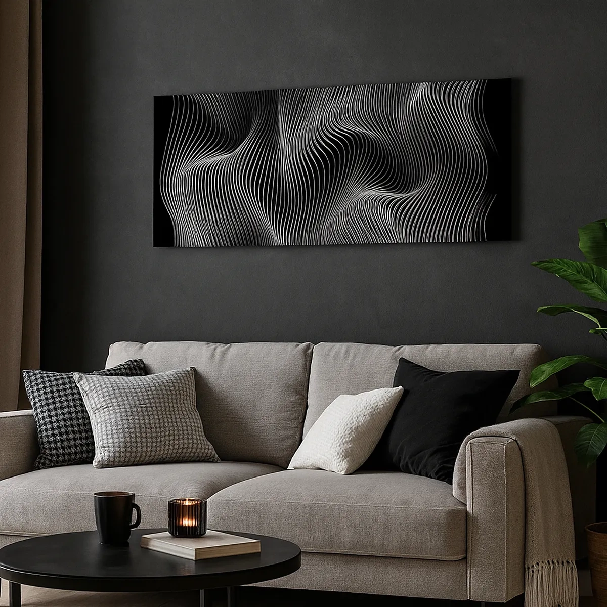 Canvastavla - Bild på duk - Ljusets dans i rymden - 30x30 cm