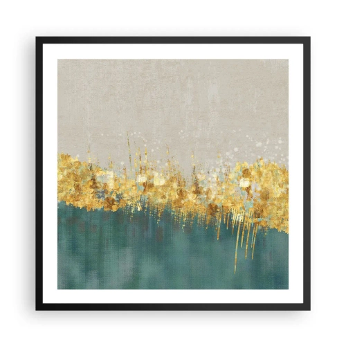 Affisch i svart ram - Den gyllene gränsen - 60x60 cm