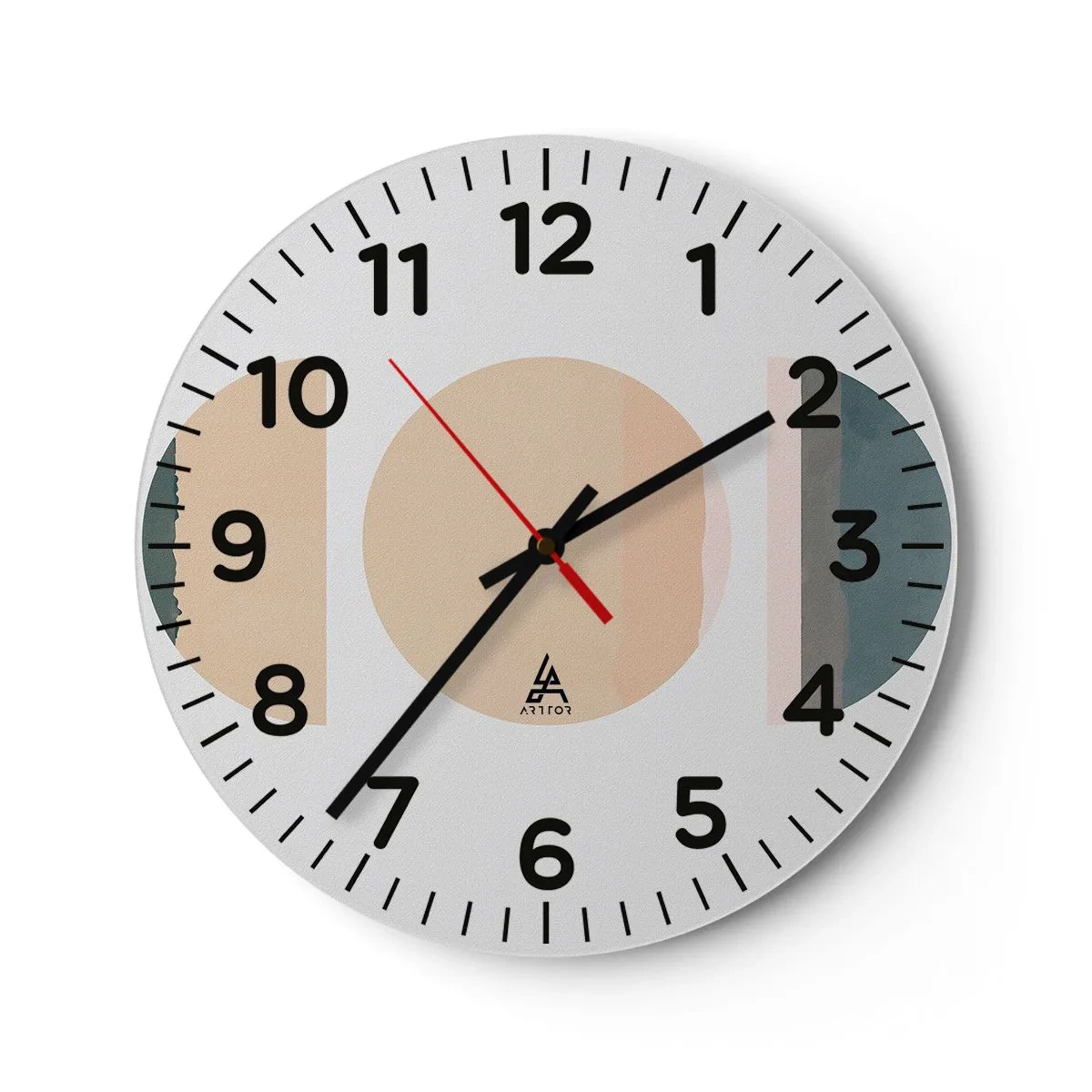 Väggklocka - Klocka på glas - Hjul efter hjul - 40x40 cm