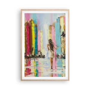 Affisch i ram av ljusek - Kom med mig - 61x91 cm