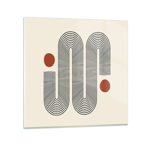 Glastavla - Bild på glas - från början till slutet - 30x30 cm