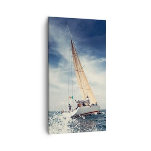 Canvastavla - Bild på duk - De hinner inte ikapp oss! - 55x100 cm