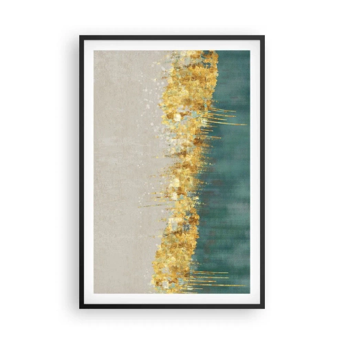 Affisch i svart ram - Den gyllene gränsen - 61x91 cm