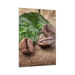 Glastavla - Bild på glas - Äkta och svart - 50x70 cm