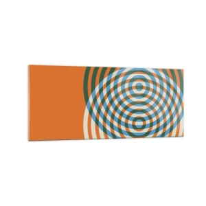 Glastavla - Bild på glas - Abstrakt cirkulär variation - 120x50 cm
