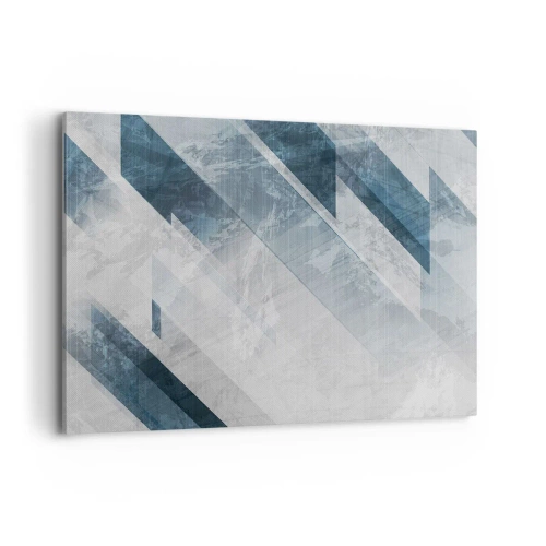 Canvastavla - Bild på duk - Tredimensionell komposition – gråhetens rörelse - 100x70 cm