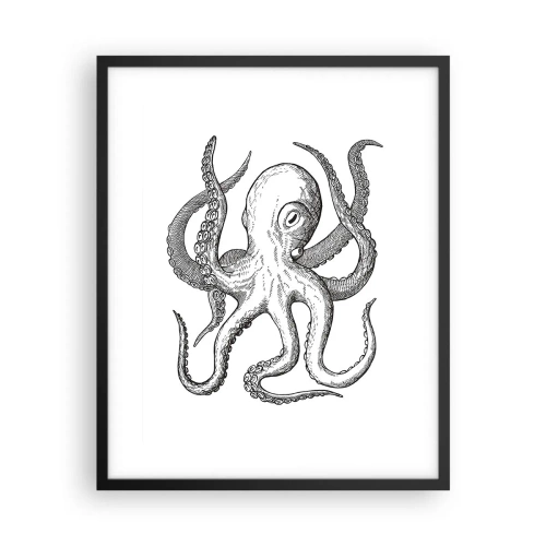 Affisch i svart ram - Dansar med vågorna - 40x50 cm