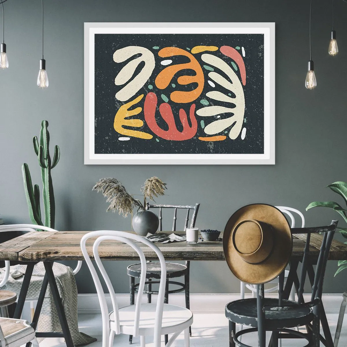 Affisch i vit ram - Komposition - Jag tar snart tag i dig  - 91x61 cm