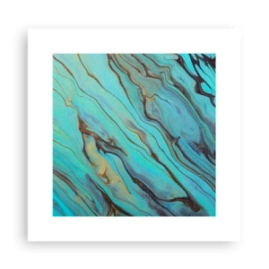 Affisch - Turkost tidvatten - 30x30 cm