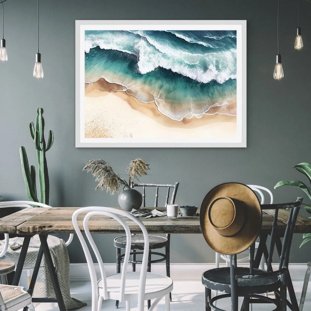 Affisch i vit ram - Ett evigt möte - 100x70 cm