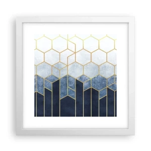 Affisch i vit ram - Komposition i synkoprytm - 30x30 cm