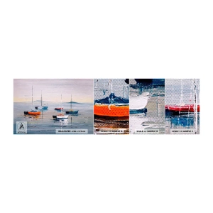 Provbit av självhäftande fototapet Deluxe Sticker - En välförtjänt vila - Nautisk, Segelbåtar, Seaside - 100x30 cm