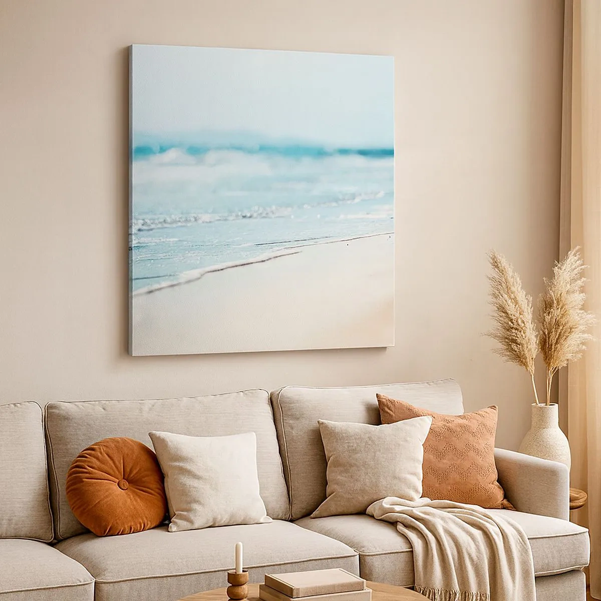 Canvastavla - Bild på duk - Värme och brus - 30x30 cm