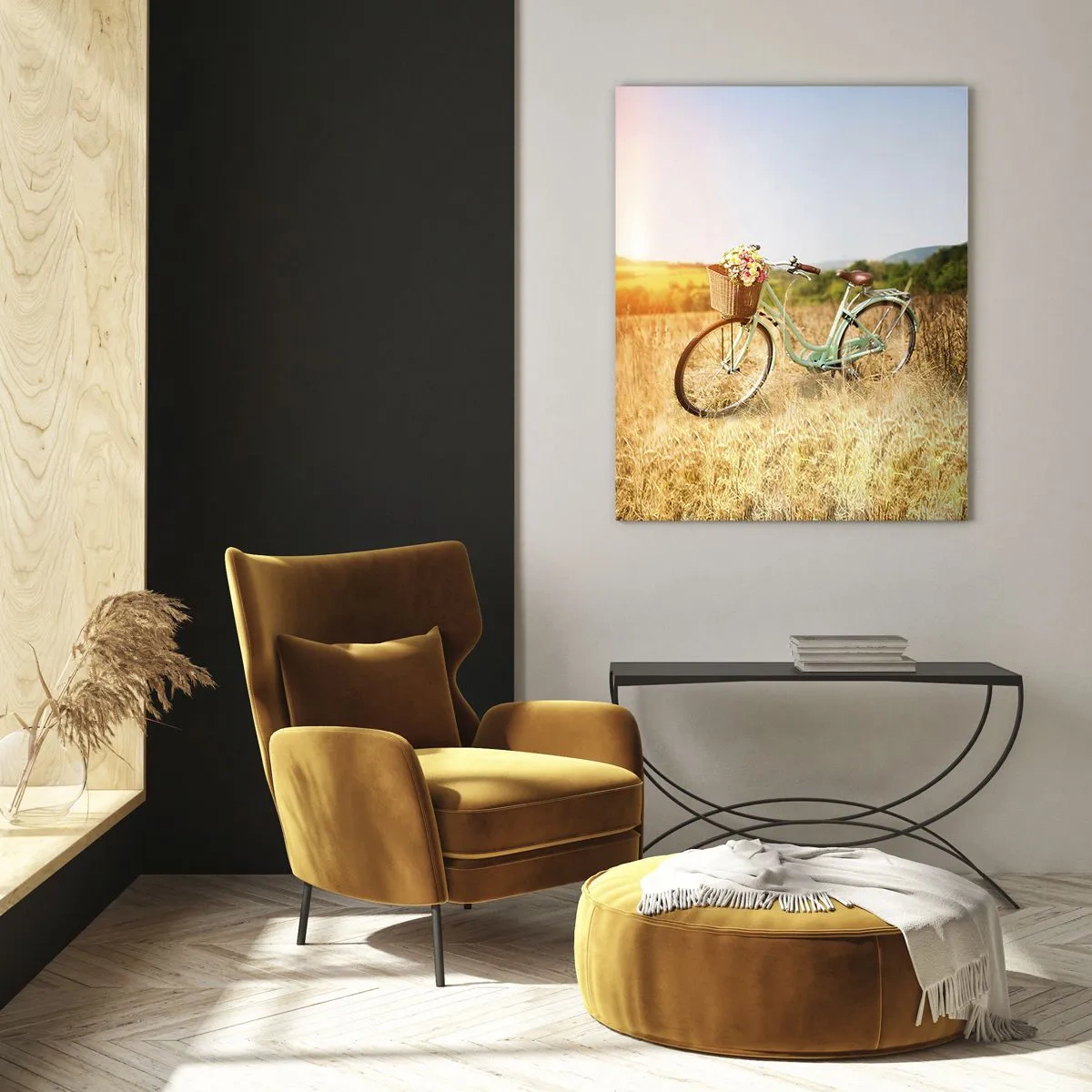 Glastavla - Bild på glas - Jag stannar här en stund - 70x100 cm