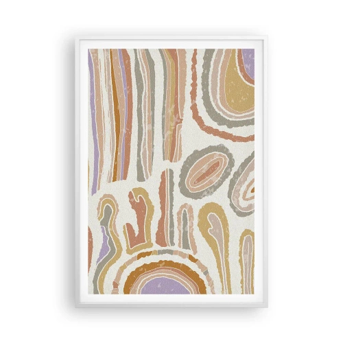 Affisch i vit ram - Färgglada tvärsnitt - 70x100 cm