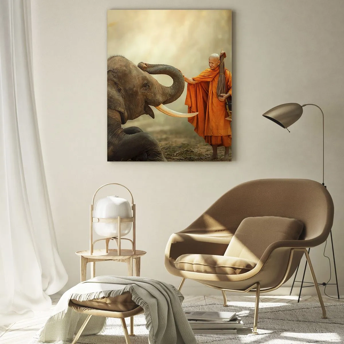 Glastavla - Bild på glas - Ett möte under resan - 50x70 cm