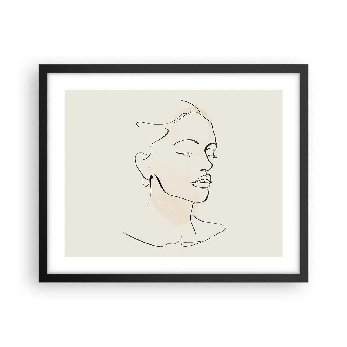 Affisch i svart ram - Säkra drag - 50x40 cm