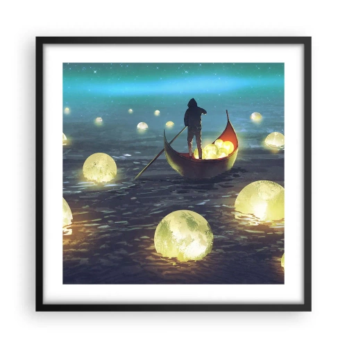 Affisch i svart ram - Saker som filosoferna inte drömt om - 50x50 cm