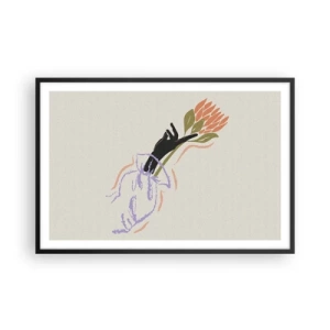 Affisch i svart ram - En systerlig beröring - 91x61 cm