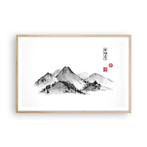 Affisch i ram av ljusek - Bortom fjällen - 91x61 cm