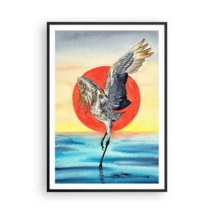 Affisch i svart ram - Dags att gå tillbaka - 70x100 cm