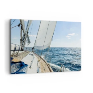 Canvastavla - Bild på duk - Heja äventyret - 100x70 cm